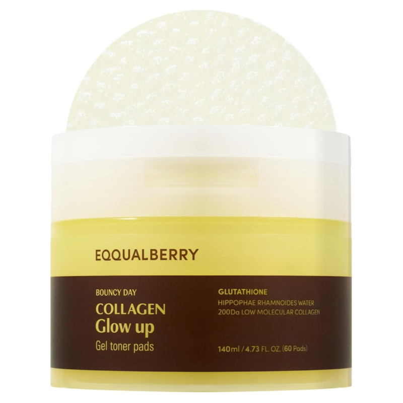 EQQUALBERRY - Collagen Glow Up Gel Toner Pads - main product image - wholesale