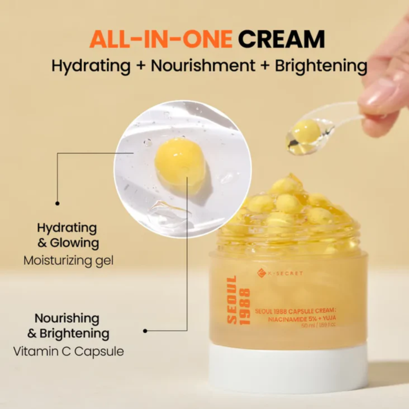 K-SECRET - SEOUL 1988 Capsule Cream : Niacinamide 5% + Yuja - additional product view 3 - wholesale