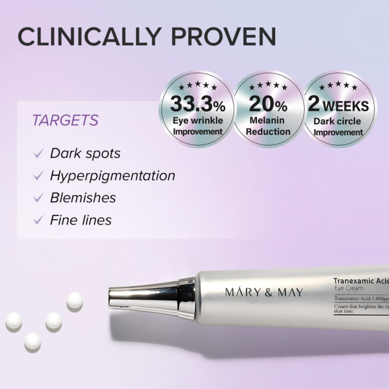 Mary & May - Eye Cream with Tranexamic Acid + Glutathione - additional product view 3 - wholesale