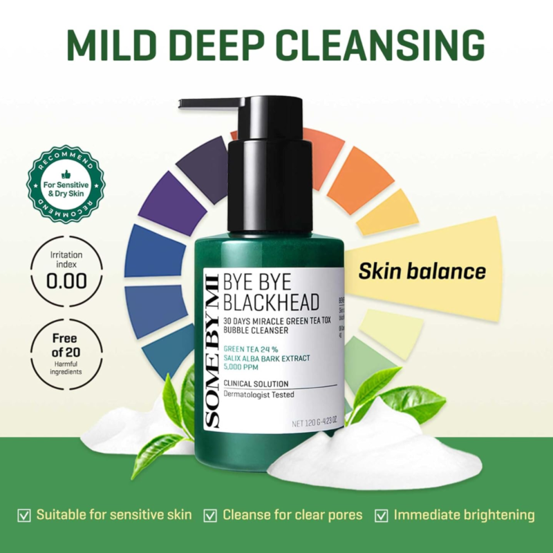 SOME BY MI - Bye Bye Blackhead 30 Days Miracle Green Tea Tox Bubble Cleanser - additional product view 6 - wholesale